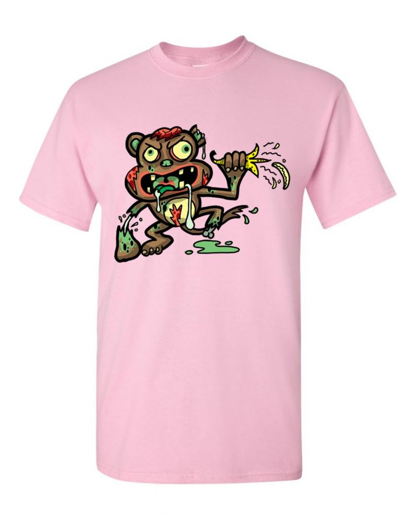 Zombie Monkey Undead Animals Graphic T-Shirt for Adults | Horror & Halloween Costume Party Outfit