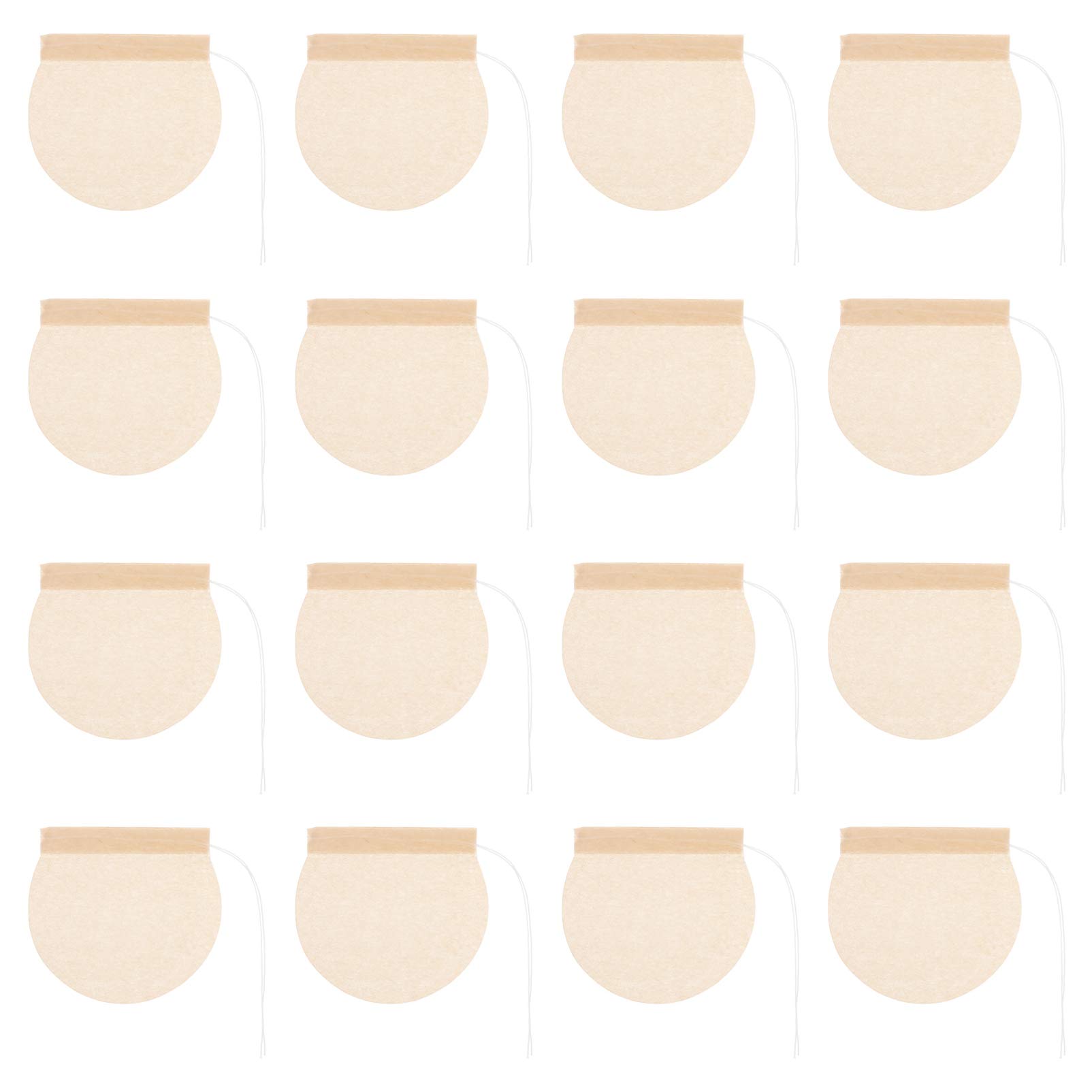 Hemoton 100pcs Disposable Natural Drawstring Tea & Coffee Filter Bags - Empty Sachets for Loose Leaf Tea, Coffee Strainer, Perfect for Home Brewing, Office Use, and Camping