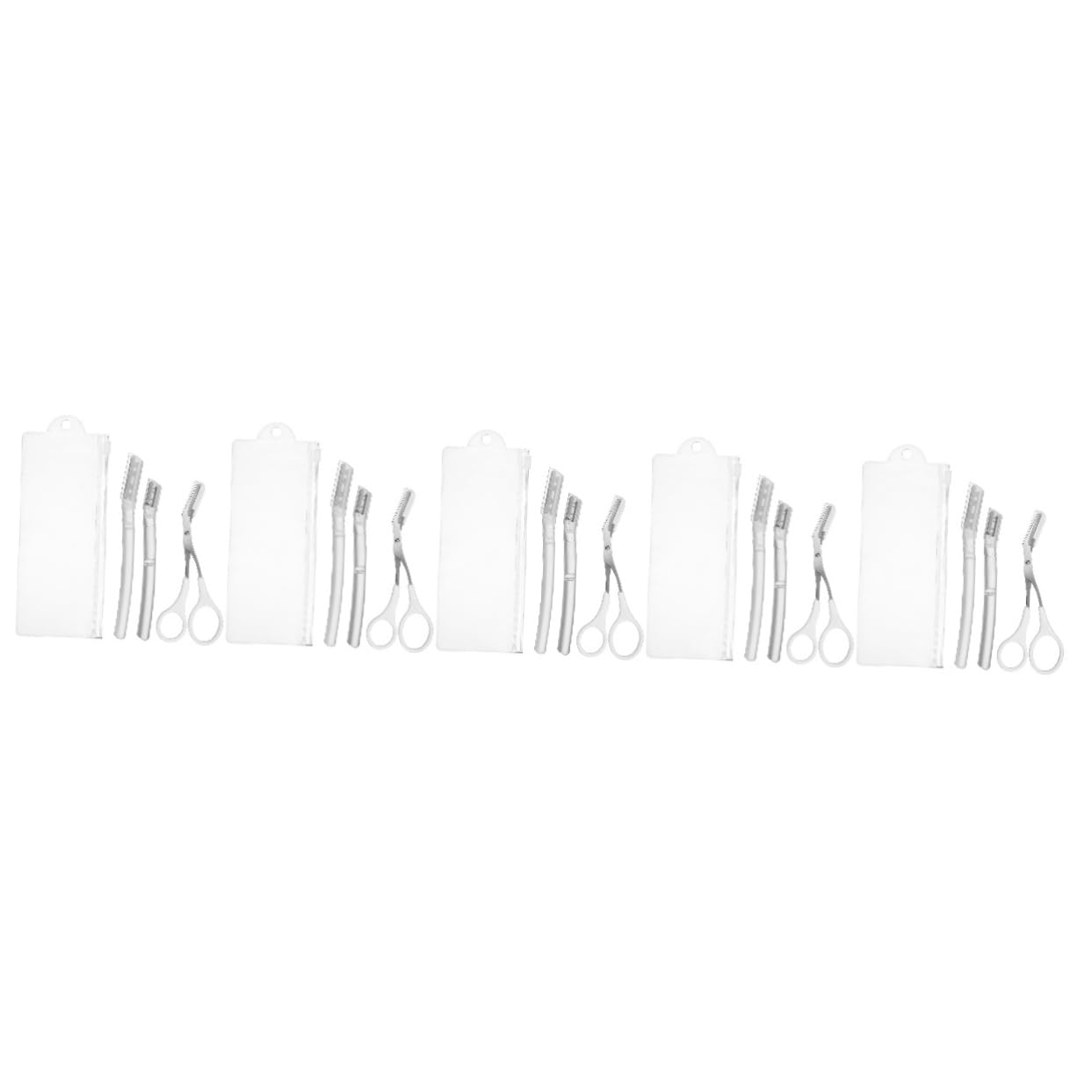 Baluue 5-Piece Eyebrow Trimmer Kit - Eyebrow Scissors, Facial Razor, Tweezers & Shaper for Women - Precise Grooming Tools for Eyebrows & Facial Hair - Perfect for Home, Travel & Salon Use