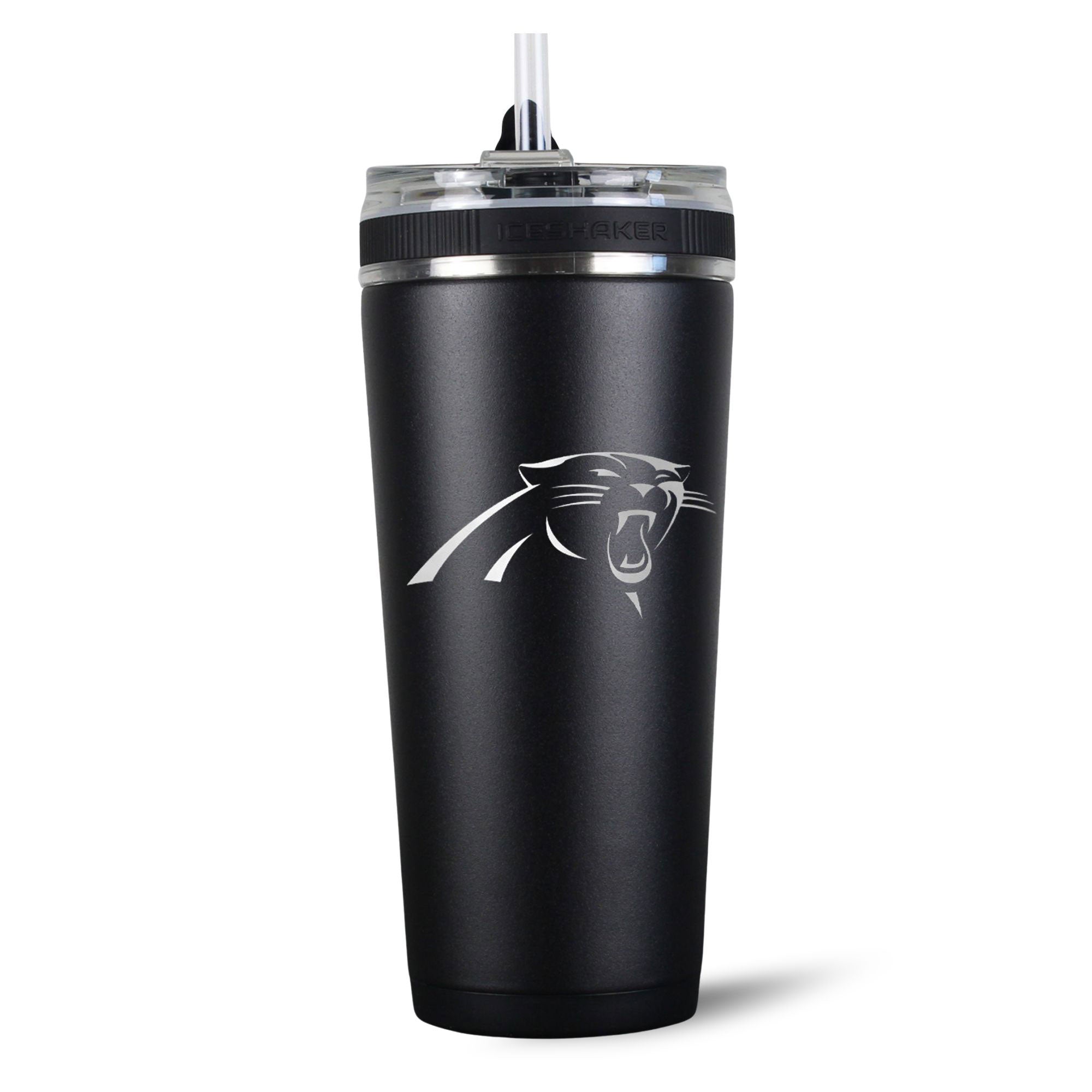 Officially Licensed Carolina Panthers 26oz Flex Water Bottle - Black - Perfect for Football Games, Gym Workouts & Outdoor Activities