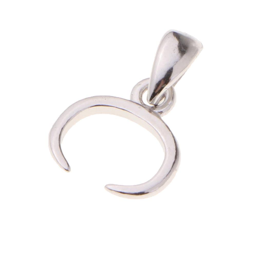 925 Sterling Silver Pinch Clip Bail Bead Pendant Connector for Jewelry Making - DIY Necklace, Bracelet & Earring Crafting - Perfect for Beaders and Jewelry Designers