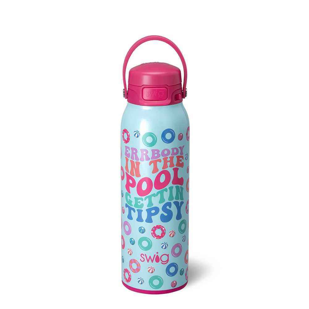 Errbody In The Pool EZ Fill Bottle 32oz - Large Insulated Water Bottle with Easy Fill Spout for Swimming, Beach & Outdoor Activities