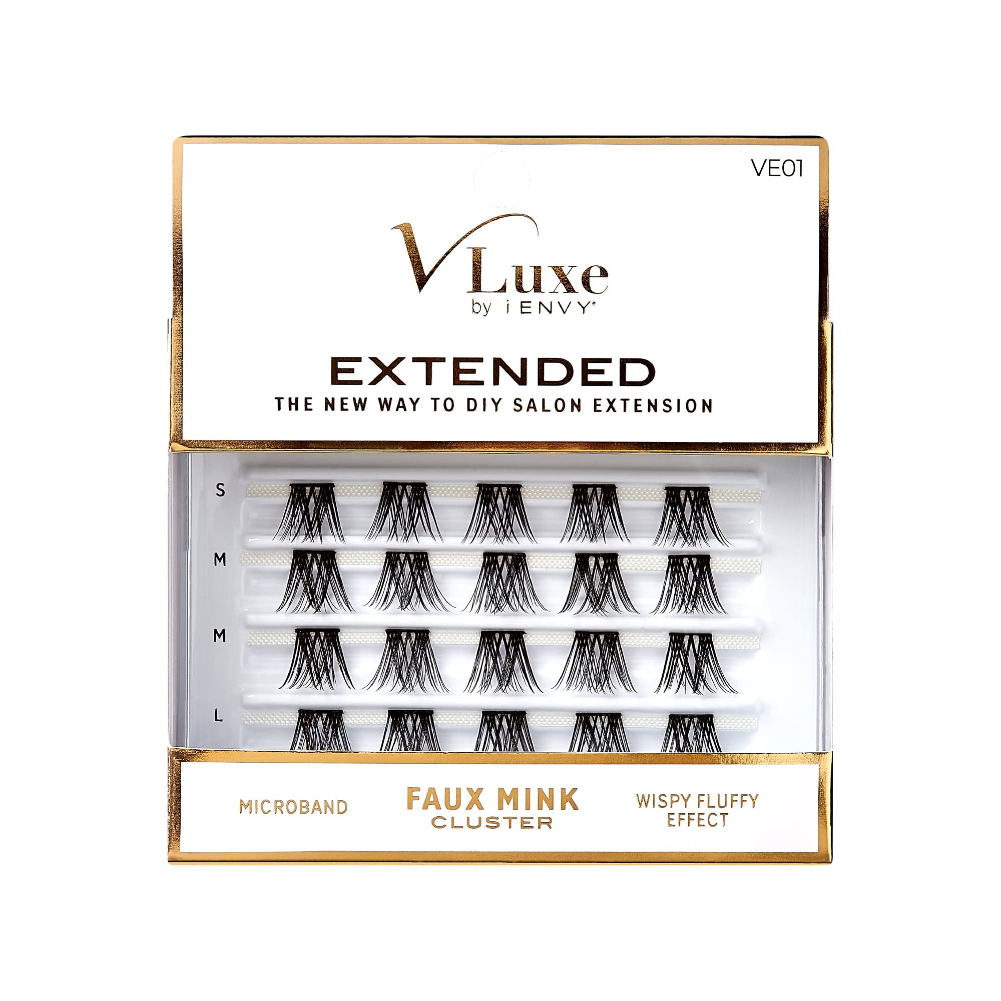 i•ENVY DIY Eyelash Extension Kit - Featherlight Synthetic Reusable False Eyelashes Clusters Multipack for Natural Volume & Length | Perfect for Daily Wear, Special Occasions & Professional Makeup Artists