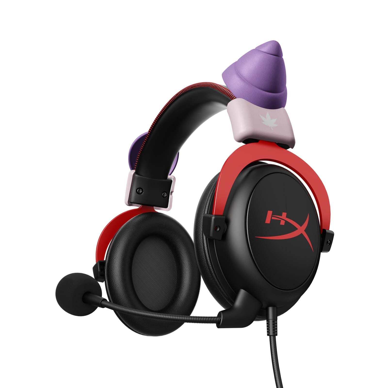 MapleStory Pink Bean Horns Headset Accessory - Cute Gaming Ears for Cosplay & Streamers | Perfect for Anime Conventions & Live Streaming