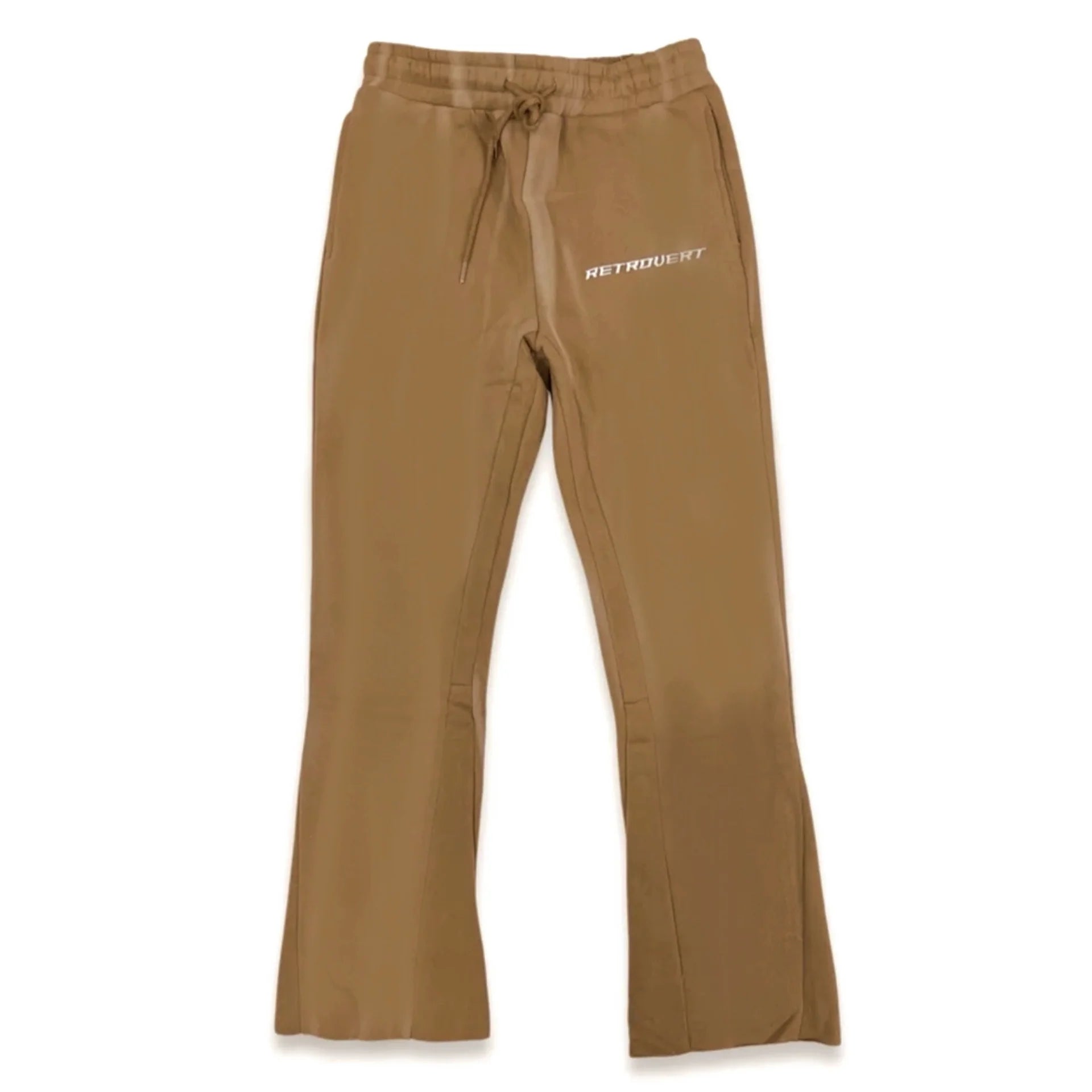 Retrovert Flare Sand Sweatpants - Vintage-Inspired High Waisted Lounge Pants for Women | Perfect for Yoga, Travel & Casual Wear