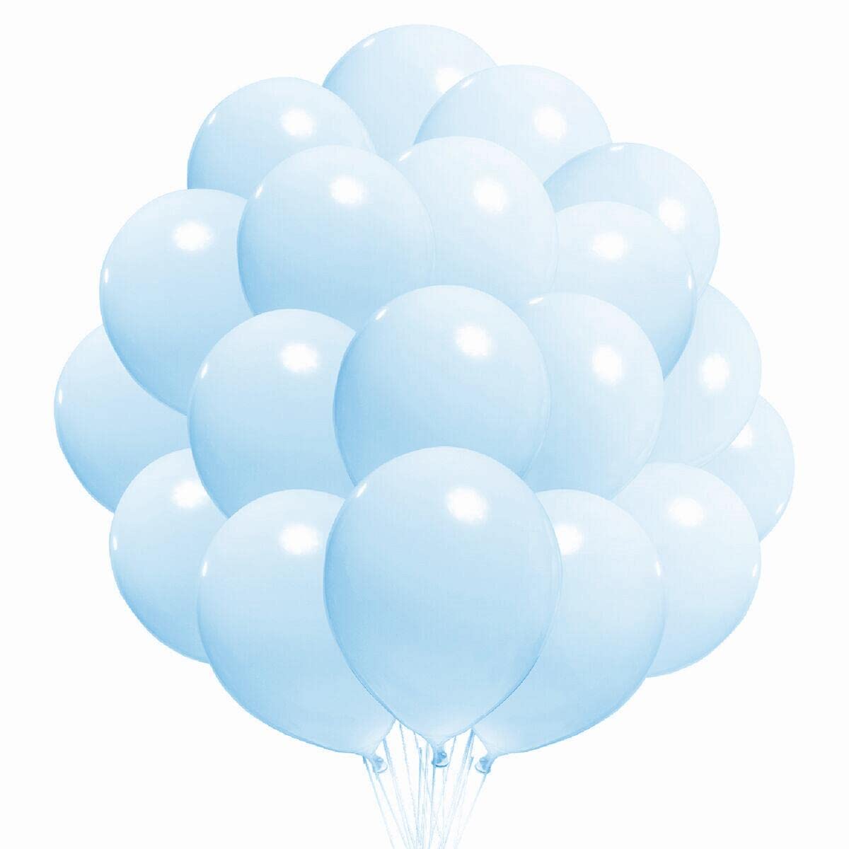 150 Pack 10 Inch Light Blue Balloons - Pastel Baby Blue Balloons for Birthday Party, Baby Shower, Wedding & Balloon Garland Decorations - Latex Balloons for Indoor/Outdoor Events