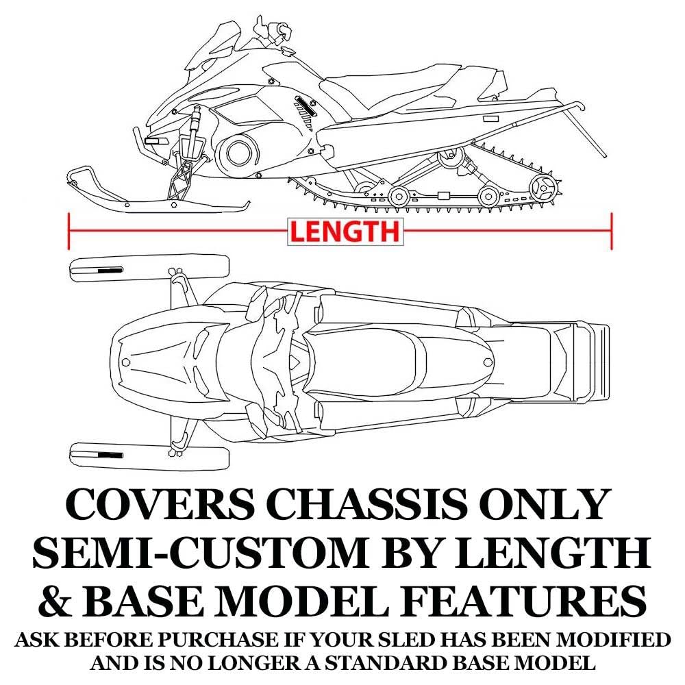 1995 Polaris Trail Deluxe Snowmobile SBU Snow Cover - Heavy Duty 600D Waterproof Protection - Fits 1995 Models - Perfect for Trail Riding & Winter Storage