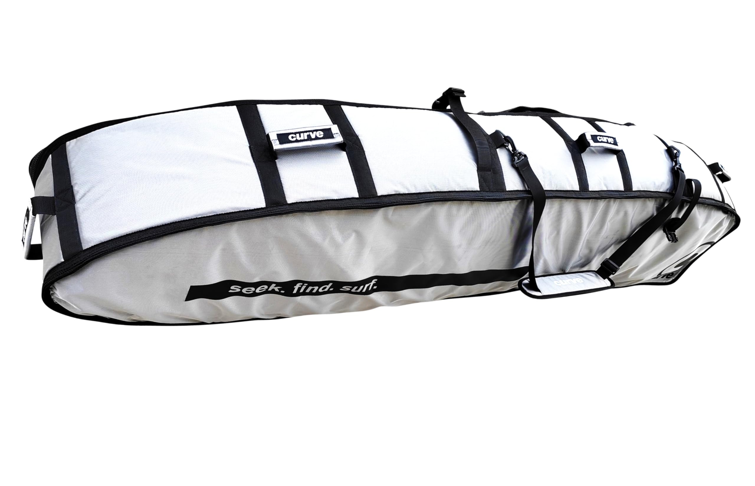 **Wheeled Coffin Surfboard Travel Bag for 3-4 Boards - Durable Triple/Quad Surfboard Carrier for Easy Transport - Perfect for Surf Trips, Air Travel, and Beach Adventures**