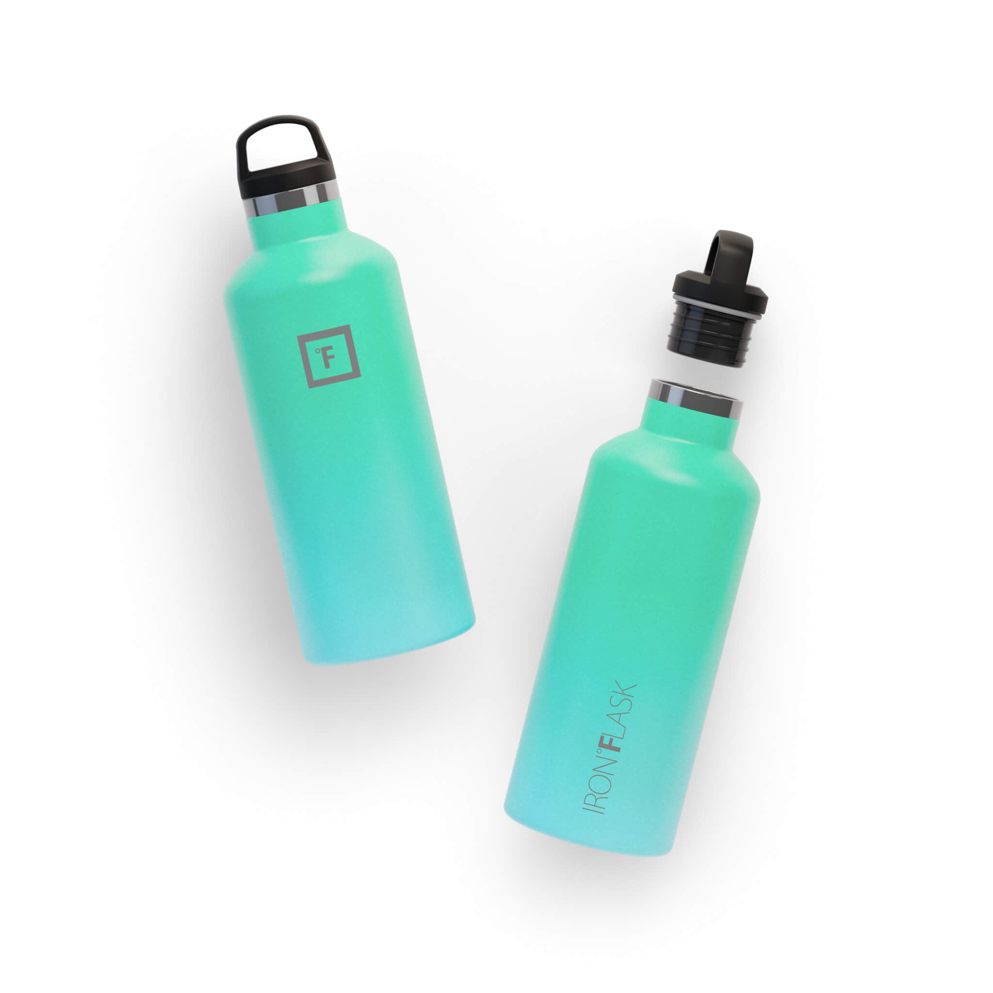 32 Oz Narrow Mouth Water Bottle with Spout Lid - Leak Proof Stainless Steel Insulated Water Bottle for Hiking, Gym & Outdoor Activities