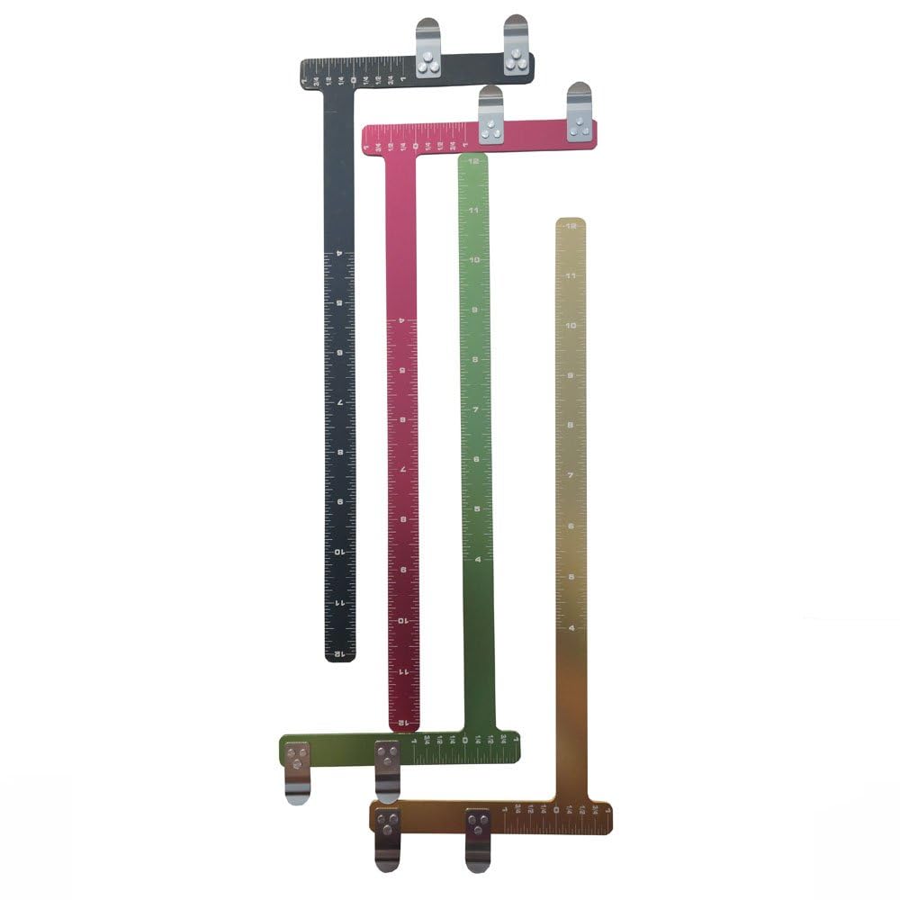 SHARROW Archery 12 Inch Bow Square T Ruler - Precision Measurement Tool for Compound & Recurve Bows (Green, T-Type) | Perfect for Bow Tuning, String Alignment & Arrow Rest Setup