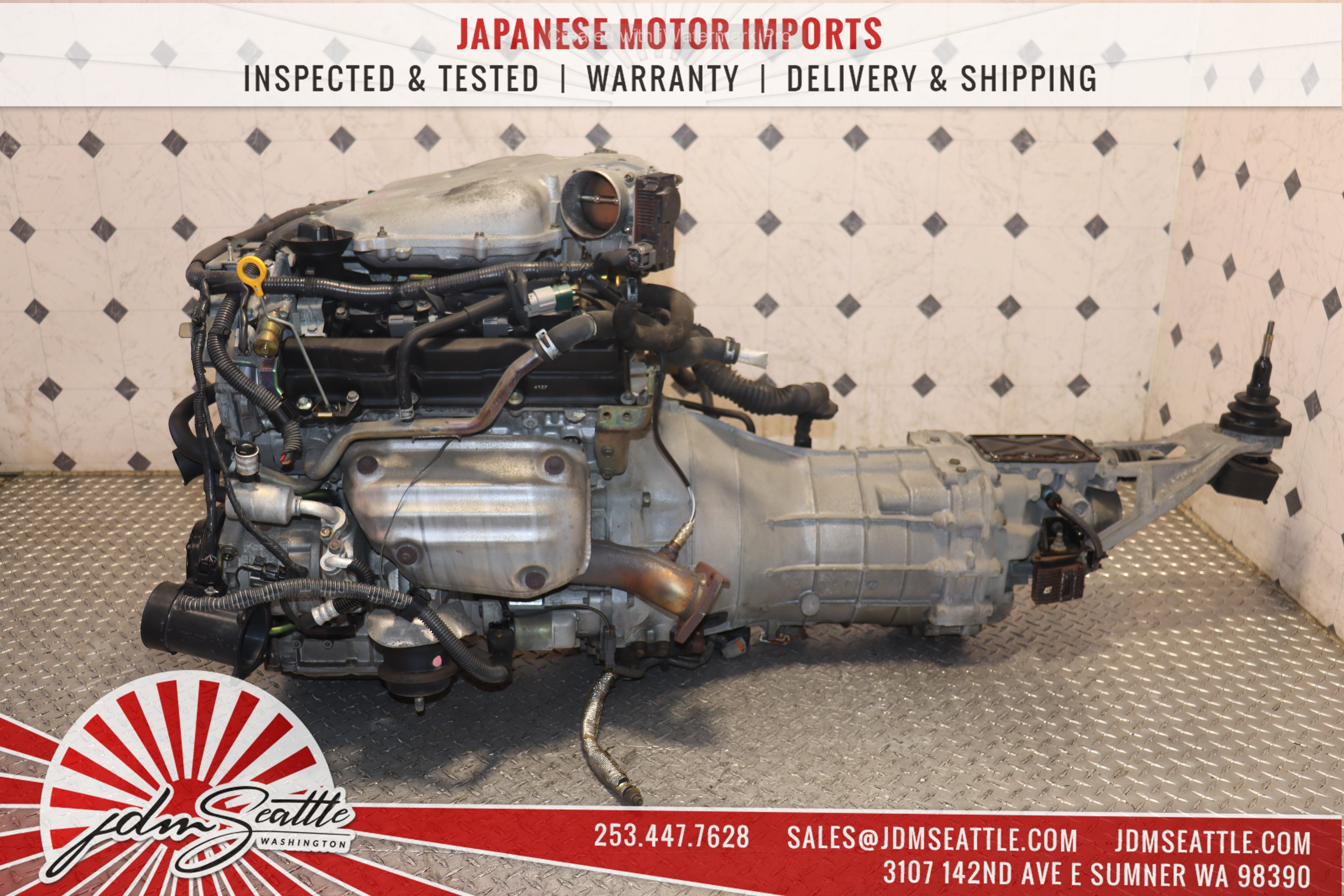 JDM VQ35DE 3.5L V6 Engine with 6-Speed Manual Transmission for 2003-2005 Infiniti G35 & Nissan 350Z - CD01 - Perfect for Performance Upgrades & Engine Replacement