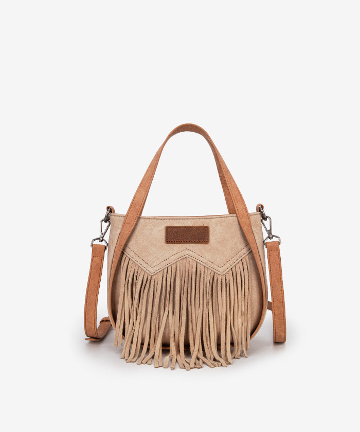 Wrangler Fringe Western Tote Bag for Women - Stylish Cowgirl Handbag with Leather Accents - Perfect for Rodeo, Music Festivals & Western Fashion Outfits