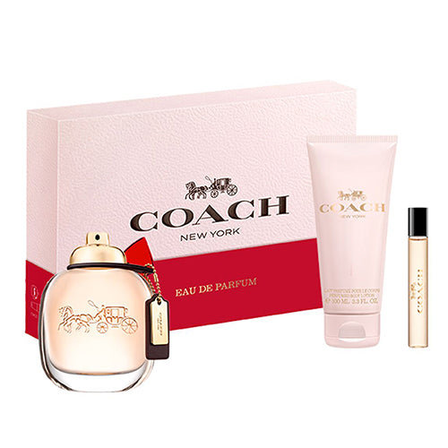 Coach 3-Piece Women's Gift Set - Luxury Leather Wallet, Keychain & Wristlet - Perfect for Birthday, Anniversary & Holiday Gifts - Elegant Everyday Essentials for Women
