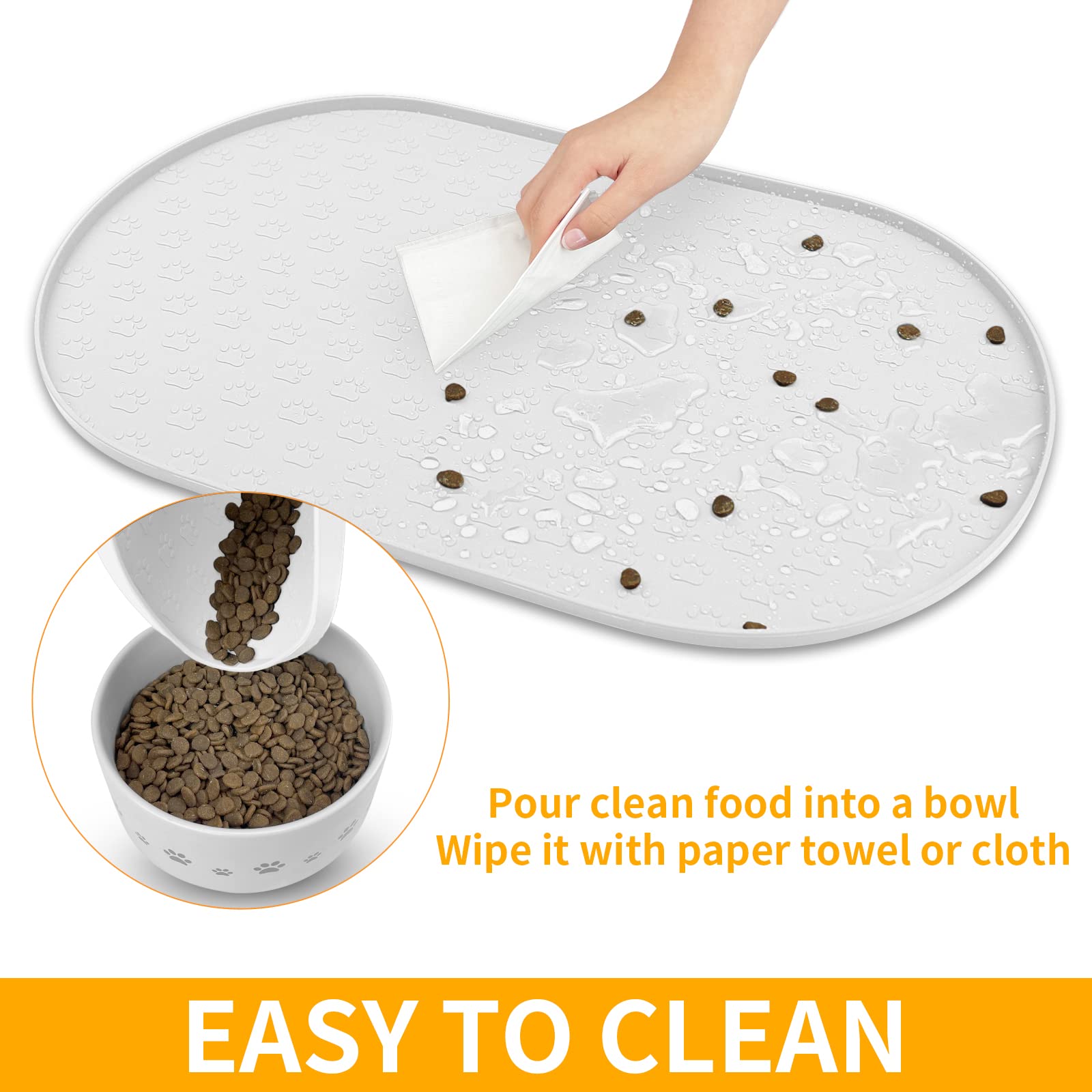 Non-Slip Waterproof Pet Placemat for Dogs and Cats - 19