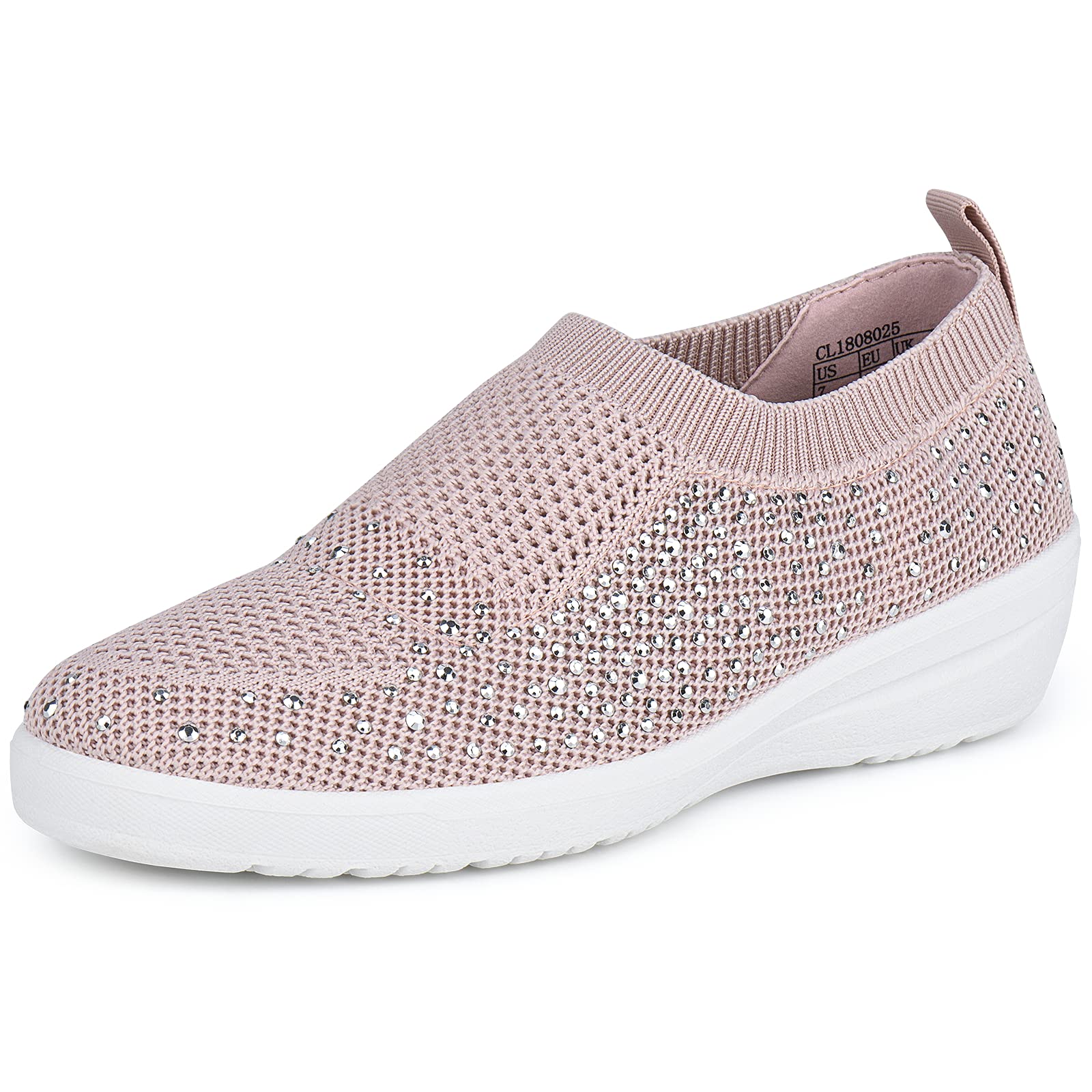 JENN ARDOR Women's Slip-On Sneakers - Breathable Mesh Knit Casual Walking Shoes - Lightweight Fashion Sock Sneakers for Women - Perfect for Work, Travel & Everyday Wear
