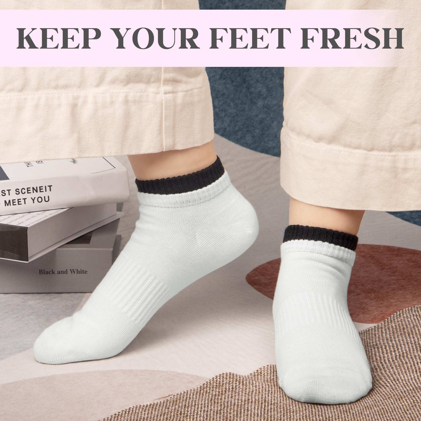 Women's Ankle Socks - Soft Cotton Casual Low Cut Socks for Women | Breathable & Comfortable Everyday Wear | Perfect for Workout, Running, Yoga and Daily Use