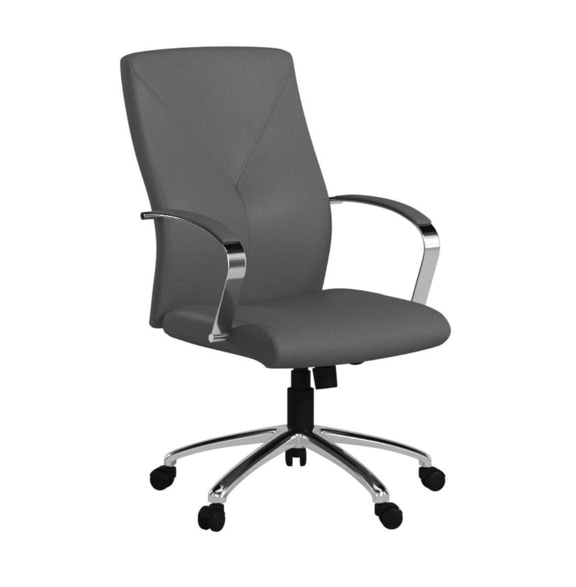 Evard NDI XSL20203CGRY Modern Office Chair - Ergonomic Desk Chair with Adjustable Height & Lumbar Support for Home & Office Workspaces