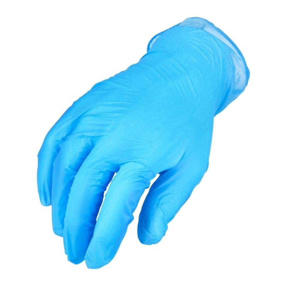 PSBM 5 Mil Blue Synthetic Vinyl Gloves - Small Size (2000 Count) | Powder-Free, Latex-Free Disposable Gloves with Textured Fingertips for Medical, Food Service & Cleaning Protection