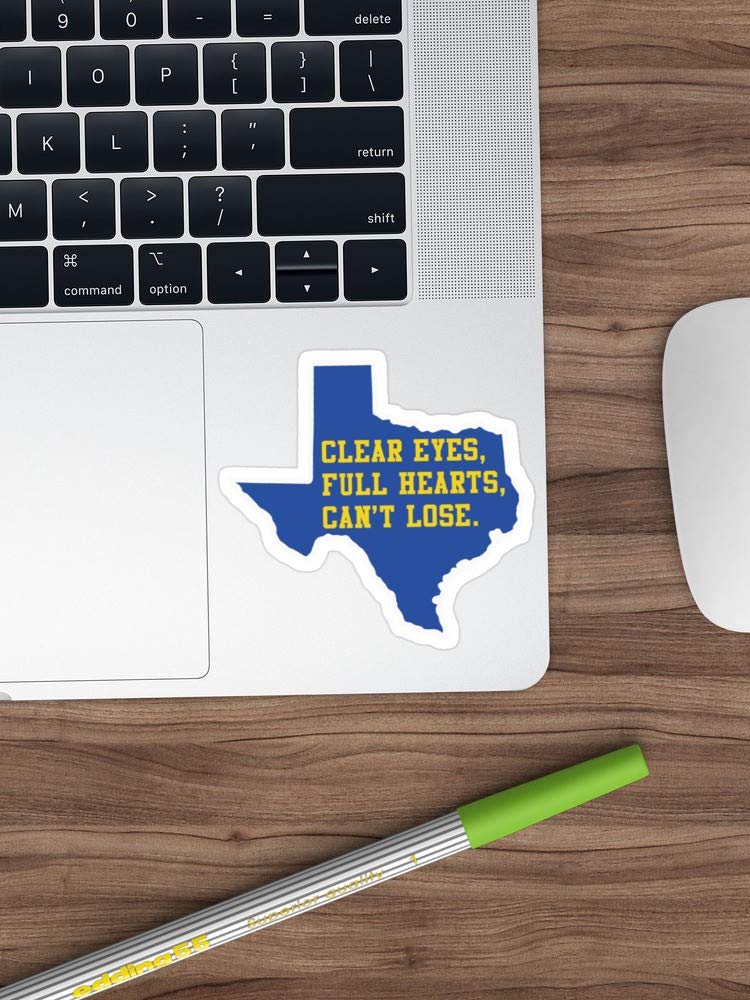 3 PCs Texas Forever Stickers - Clear Eyes Full Hearts Can't Lose Friday Night Lights Vinyl Decals for Laptop, Phone, Car, Guitar, Fridge - Funny Waterproof Stickers for Fans & Home Decor