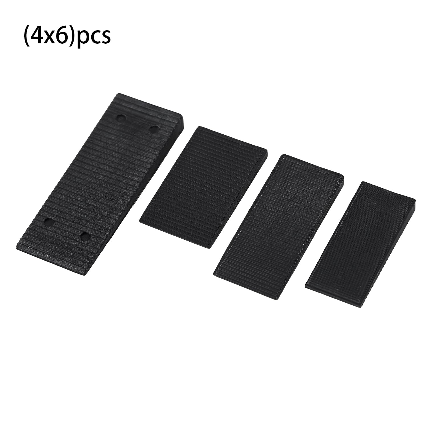 24 Pack Black Heavy Duty Plastic Furniture Leveling Shims - High Weight Capacity, Easy to Cut & Snap - Perfect for Toilets, Doors, Windows, Sheds & Tables - DIY Home Improvement & Construction Projects