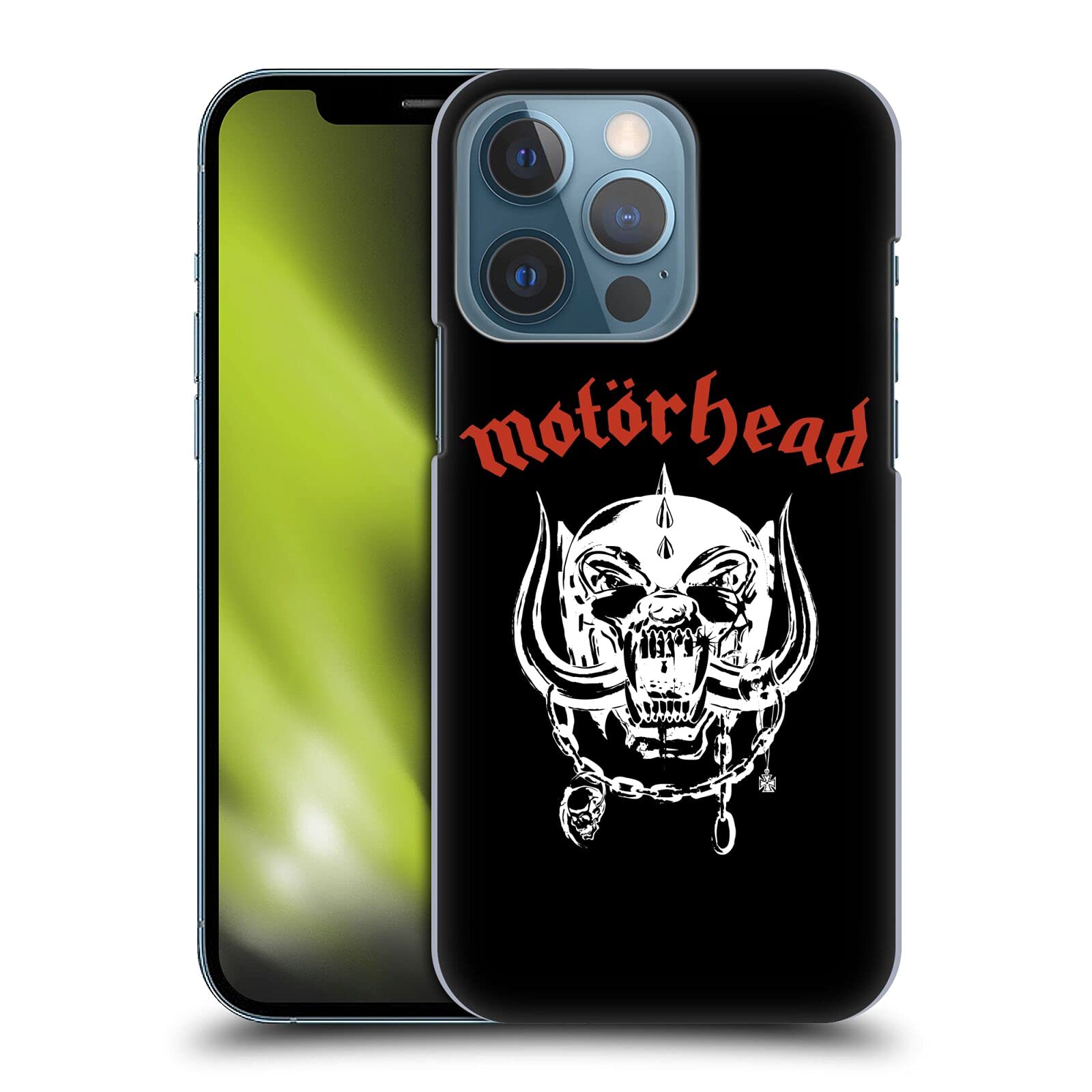 Officially Licensed Motorhead 1977 Album Cover Hard Case for iPhone 13 Pro - Durable Protective Phone Cover with Vintage Rock Design - Perfect for Music Lovers & Concert Goers
