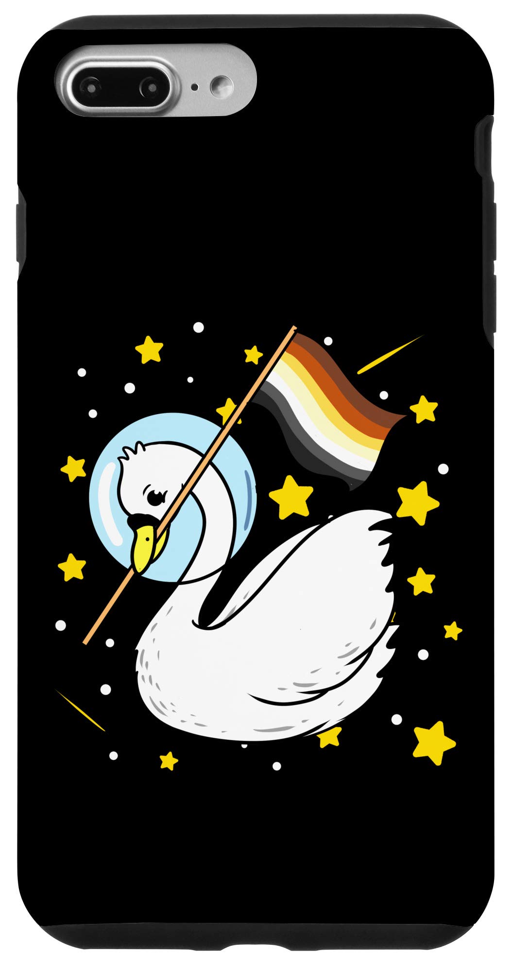 iPhone 7 Plus/8 Plus Gay Bear Swan in Space Pride Case - Stylish LGBTQ+ Protective Phone Cover for Everyday Use & Pride Celebrations