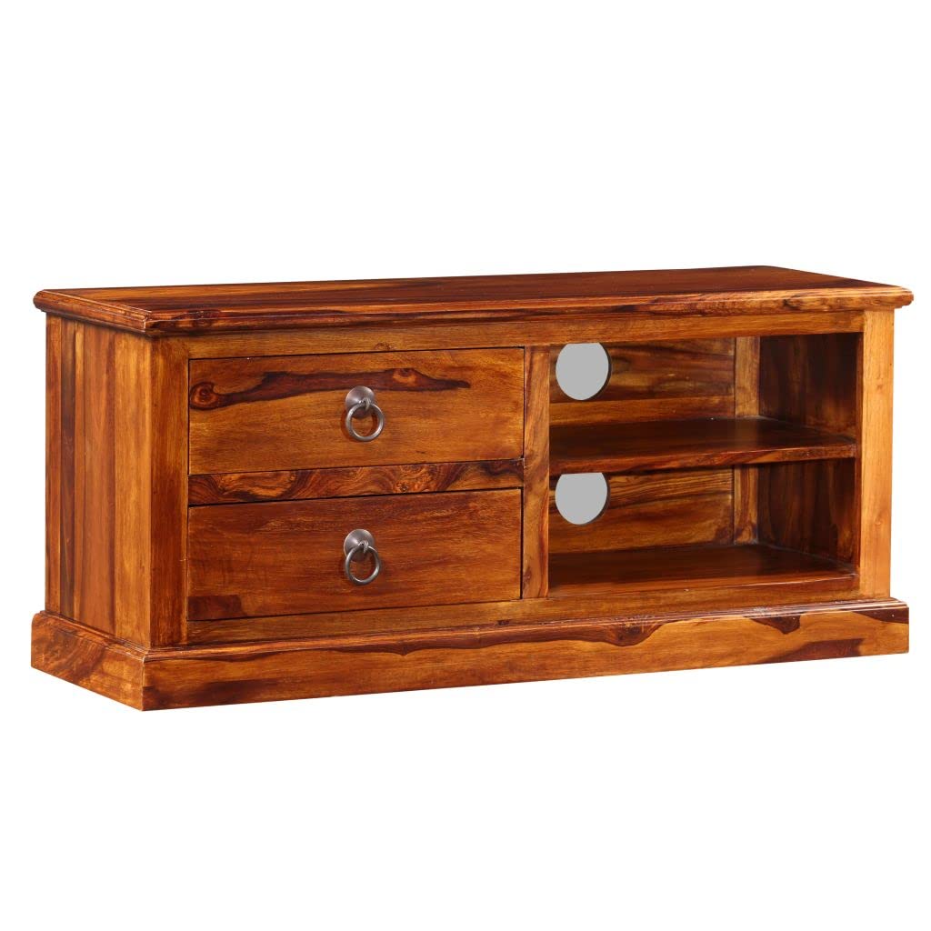 Mid-Century Modern TV Stand with Storage - 35.4