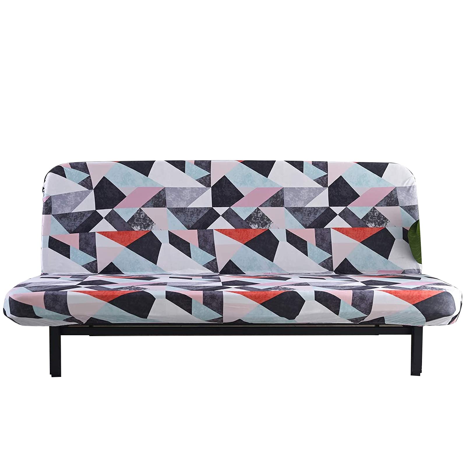 Beacon Pet Stretch Sofa Slipcover - Armless Futon Cover, Printed Fitted Furniture Protector, Elastic Polyester Spandex, Washable Armless Sofa Cover for Folding Couch - Perfect for Pet Owners, Living Room Furniture Protection & Home Decor