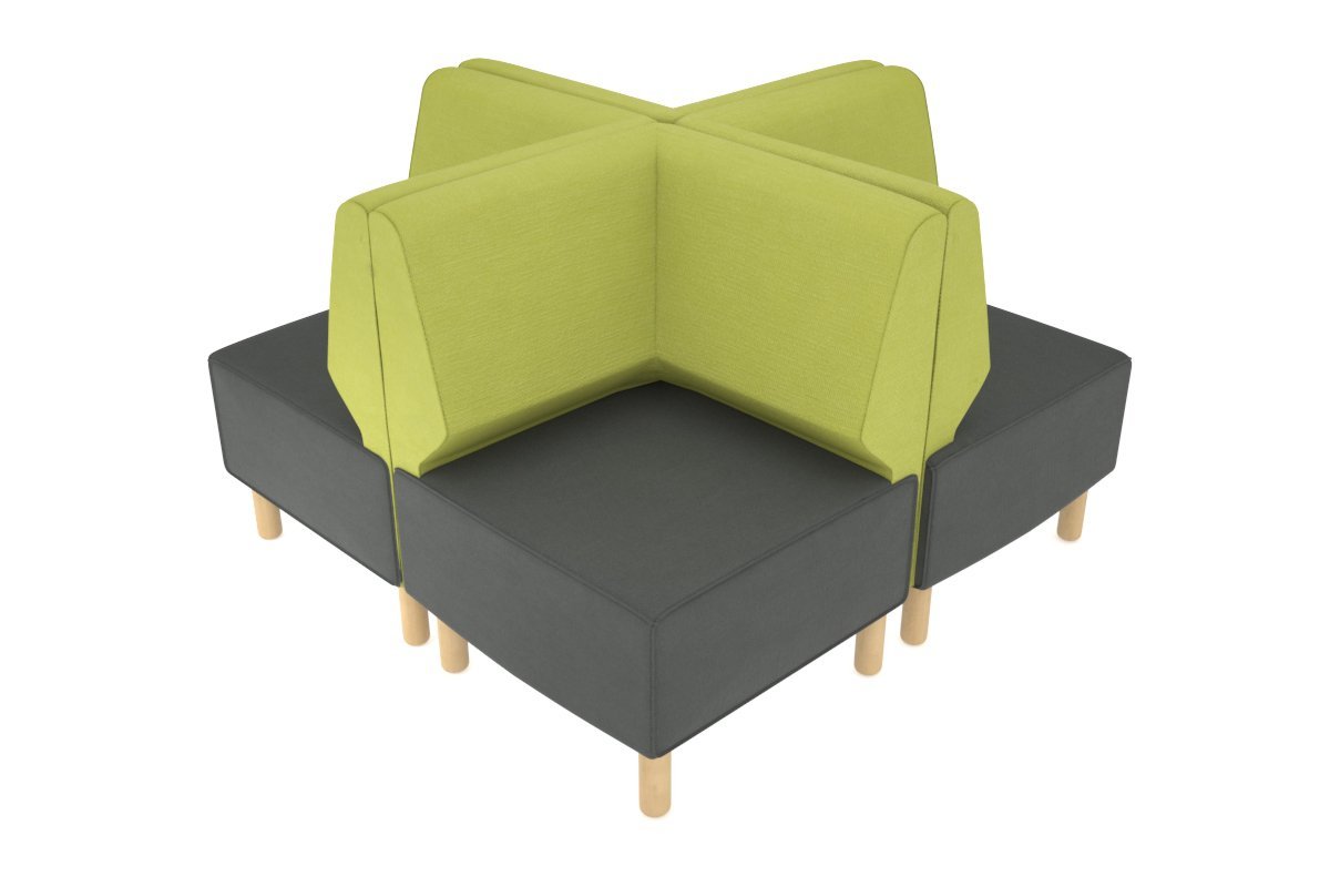 Mondo 4 Corner Back to Back Activity Lounge - Versatile Modular Seating for Kids Playroom, Classroom, or Daycare Center - Perfect for Group Activities and Social Interaction