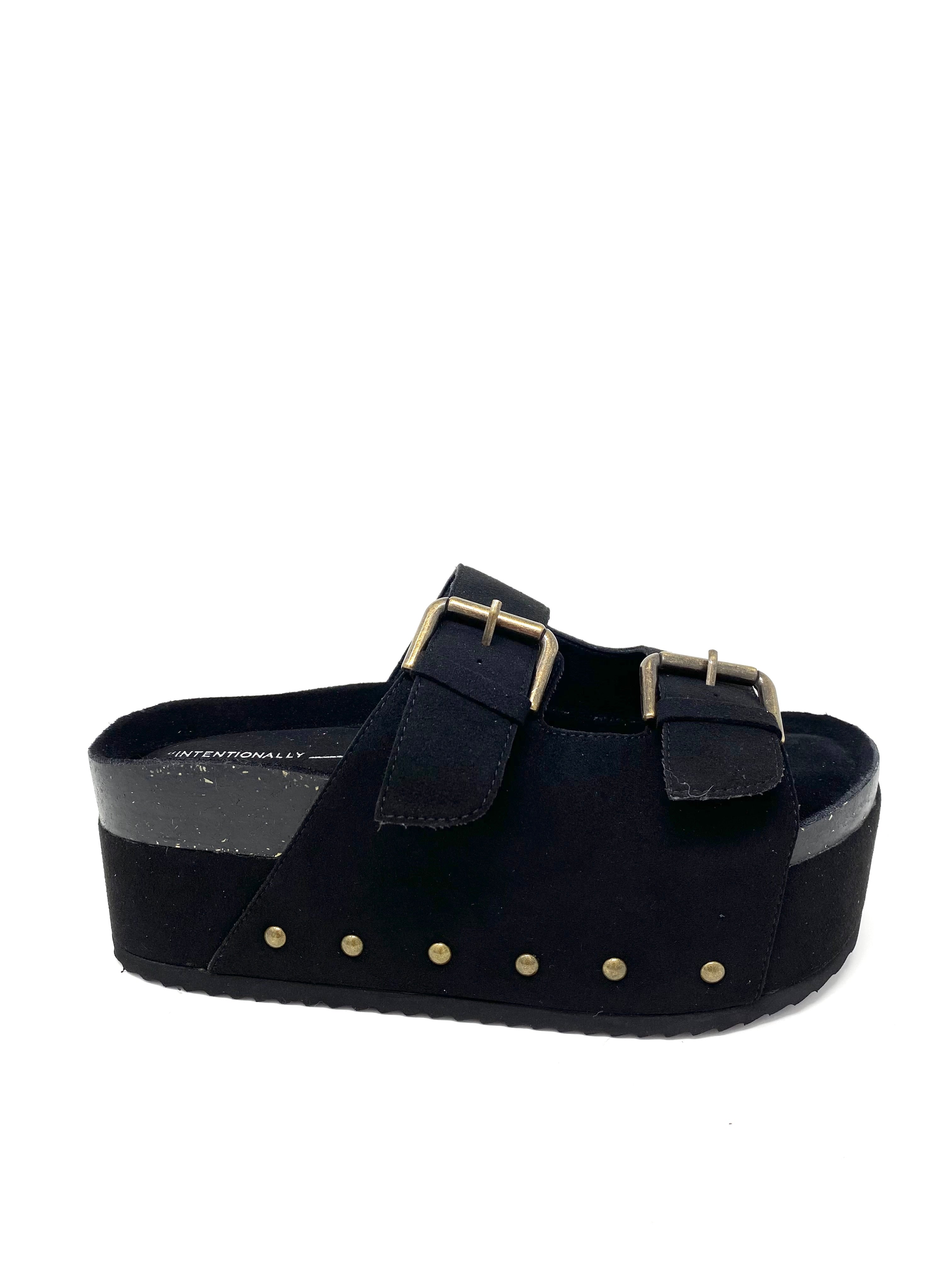 Intentionally Blank Cooper 2 Platform Sandal - Black Women's Chunky Sandals for Summer | Casual Outfits, Beach Wear & Street Style