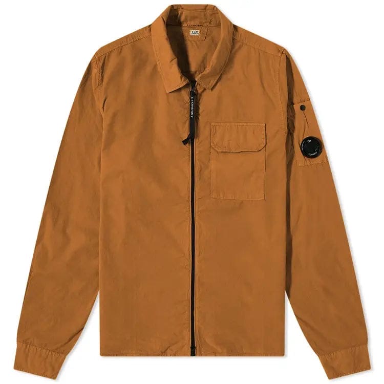 CP Company Zipped Lens Overshirt Jacket - Men's Lightweight Windbreaker with Detachable Hood - Perfect for Outdoor Activities, Travel & Streetwear Fashion