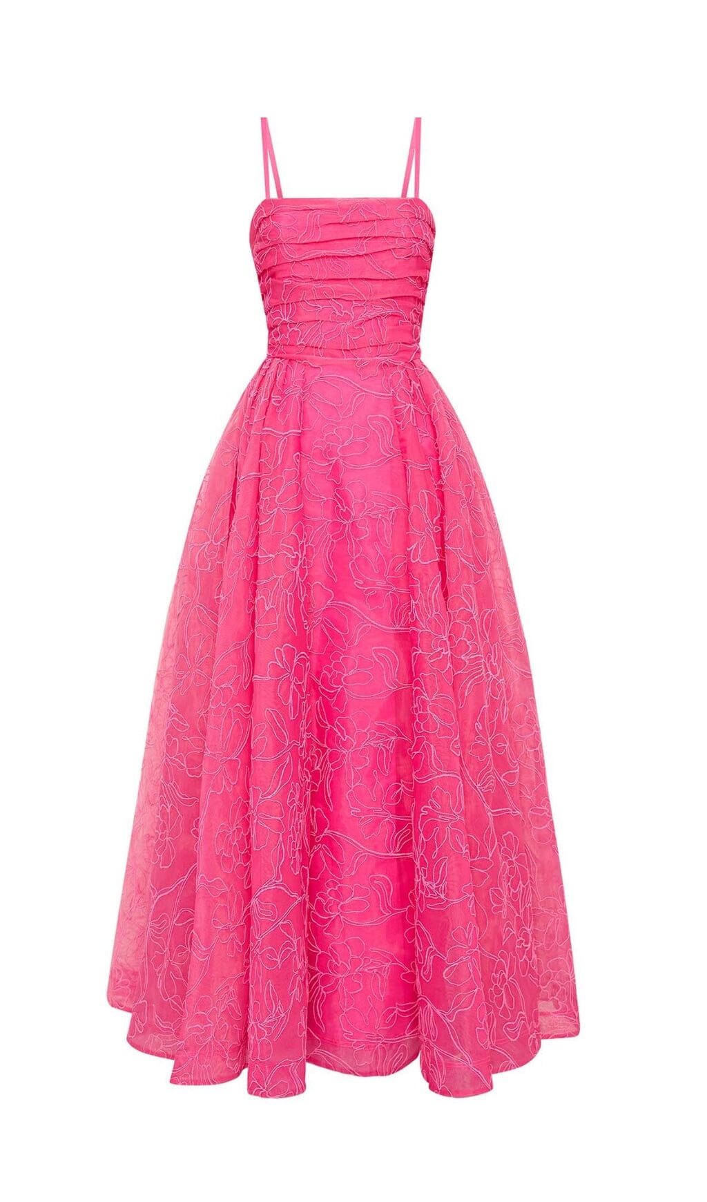 Elegant Asymmetrical Gathered Organza Maxi Dress for Women - Perfect for Weddings, Parties & Special Occasions