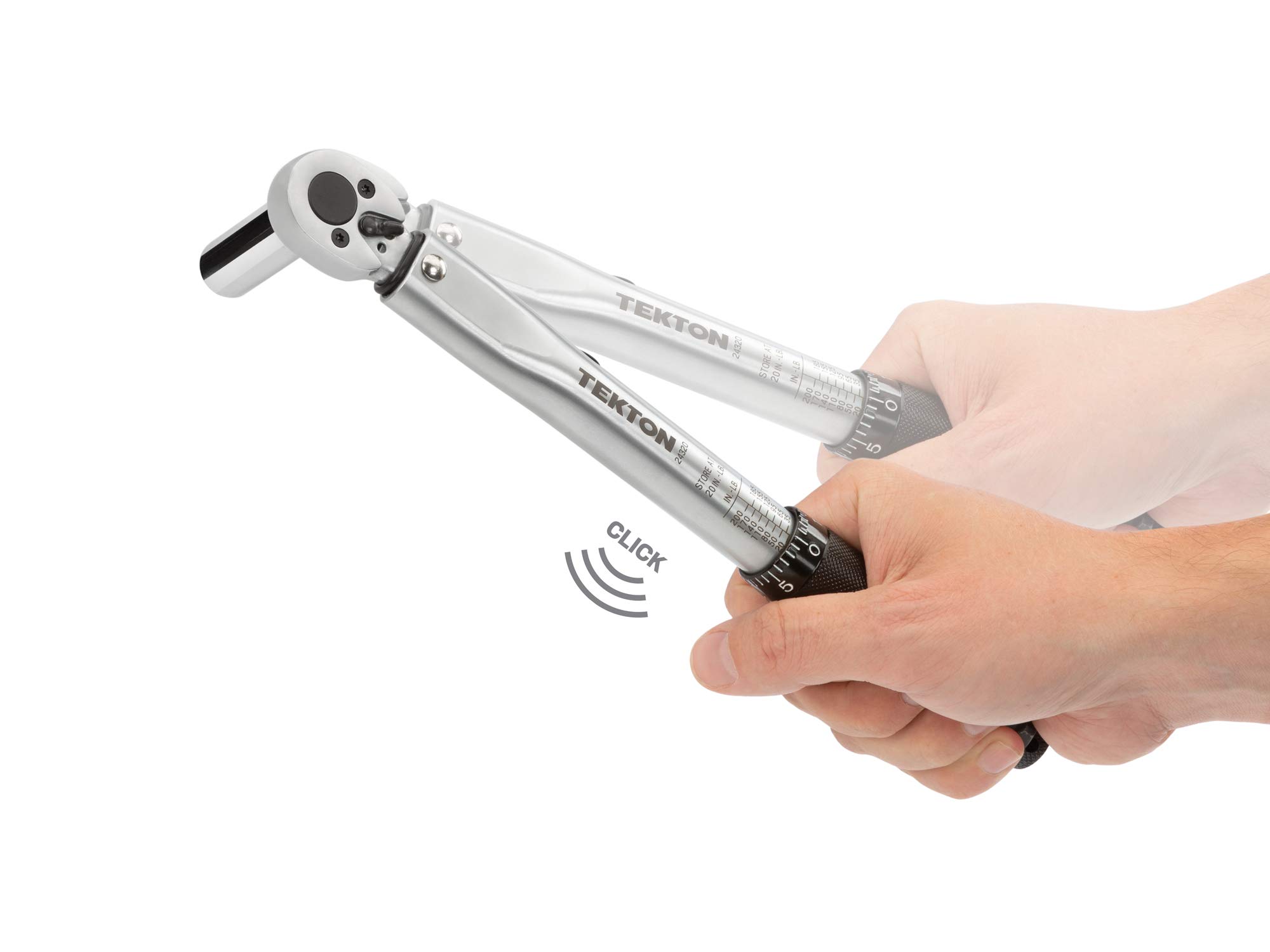 TEKTON 24320 1/4 Inch Drive Micrometer Torque Wrench (20-200 in.-lb) - Precision Tool for Automotive, Bicycle & Mechanical Repairs
