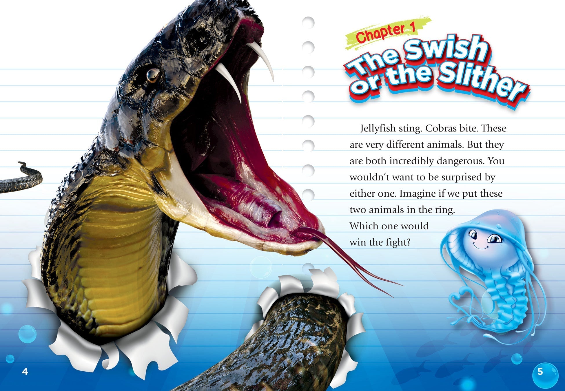 Jellyfish vs. Cobra - Premium Animal Battle Figurine Set for Kids & Collectors | Perfect for Educational Play, Diorama Scenes & Home Decor