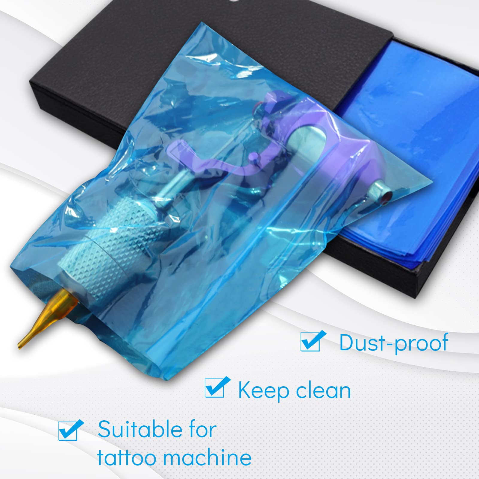 Yangna 200Pcs Disposable Blue Plastic Machine Covers - Protective Sleeves for Equipment & Machinery | Perfect for Industrial, Medical & Food Processing Use
