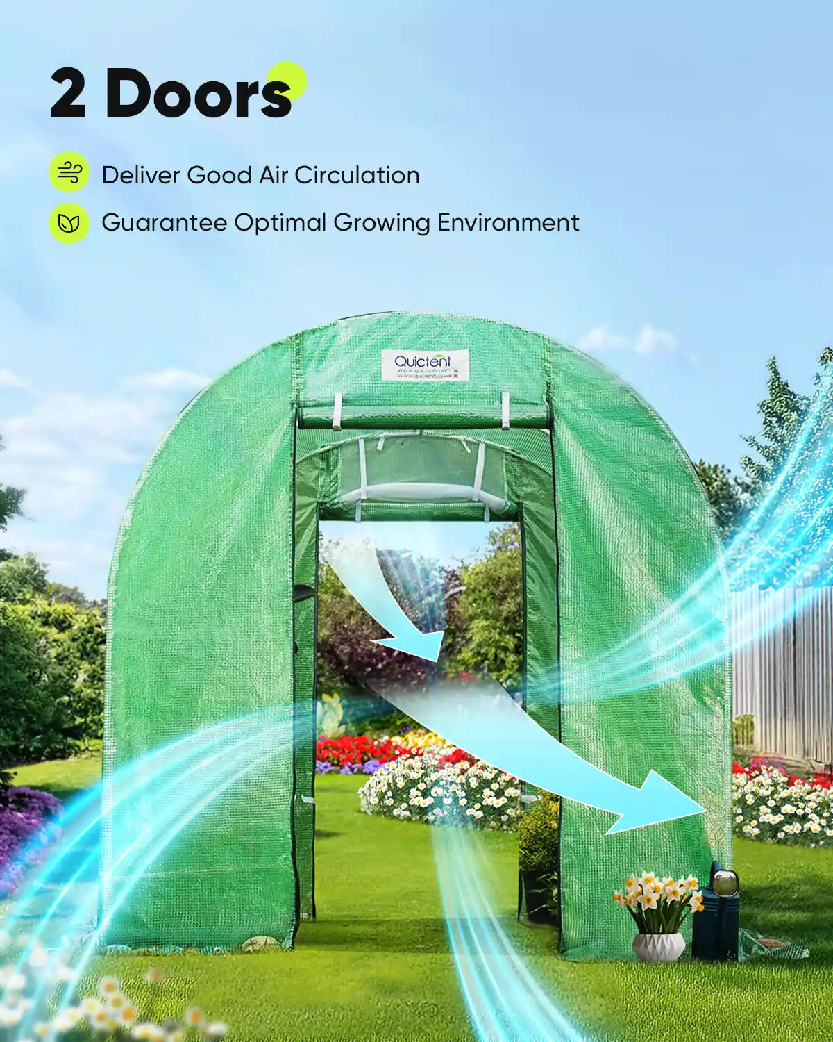 12' x 7' x 7' Walk-in Tunnel Greenhouse for Gardening, Plant Protection & Year-Round Growing - Perfect for Backyards, Small Farms & Urban Gardening