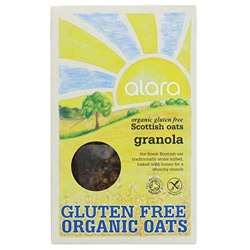Organic Scottish Oats Granola - 400g Crunchy Breakfast Cereal with Nuts & Honey | Healthy Morning Meal, Snack for Work & School, Yogurt Topping