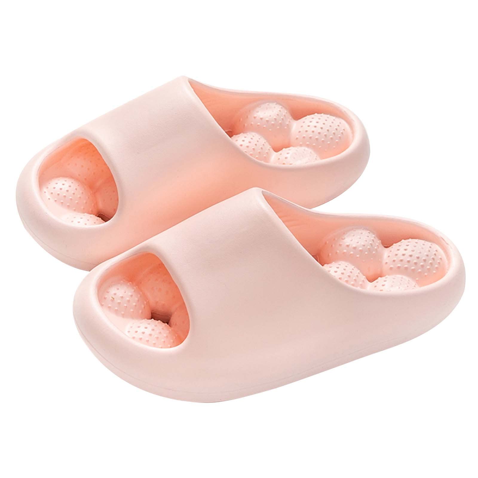 Hlysgo Bubble Slides - Funny Lychee Massage Slippers for Women & Men, Memory Foam House Slippers with Pillow Comfort, Shower Flip Flops - Perfect for Home Relaxation, Spa Days & Beach Wear