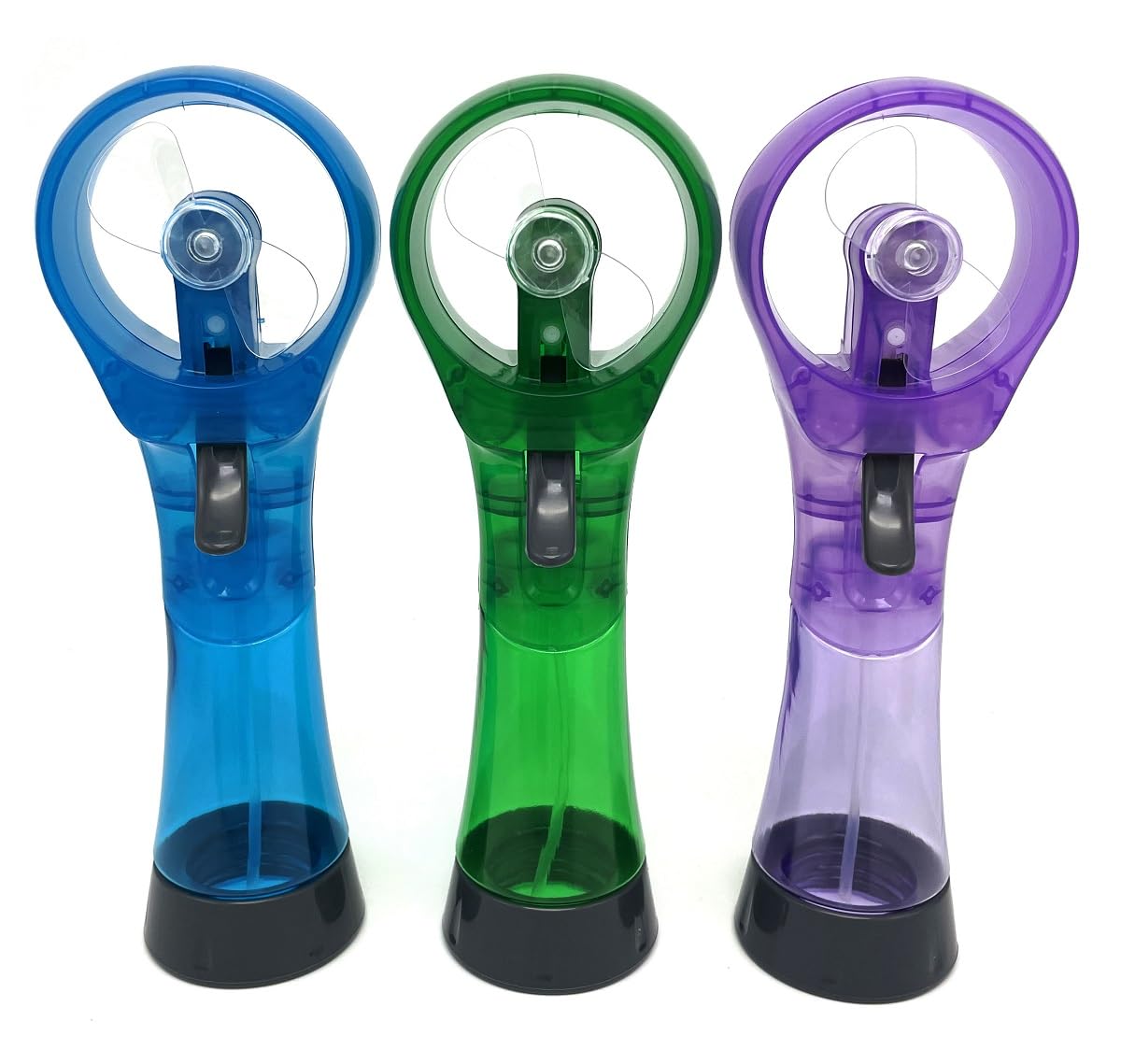 Portable Handheld Water Misting Fan with Carabiner Clip - 3 Pack Mini Cooling Fan for Outdoor Activities, Beach, Travel, Camping, BBQ | Perfect for Summer Heat Relief & Personal Cooling On-The-Go