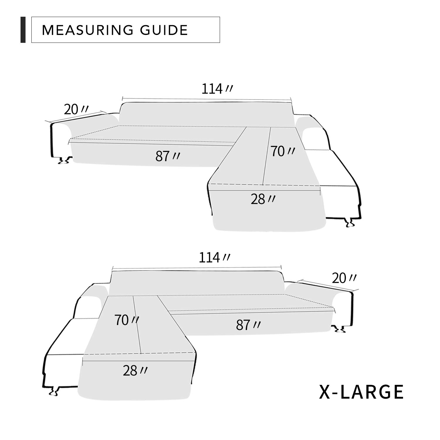 Reversible L-Shaped Sofa Slipcover - XL Pink/Pink Sectional Couch Cover with Chaise Lounge, Pet & Kid-Friendly Furniture Protector for Living Room, Family Room, and Home Theater Use