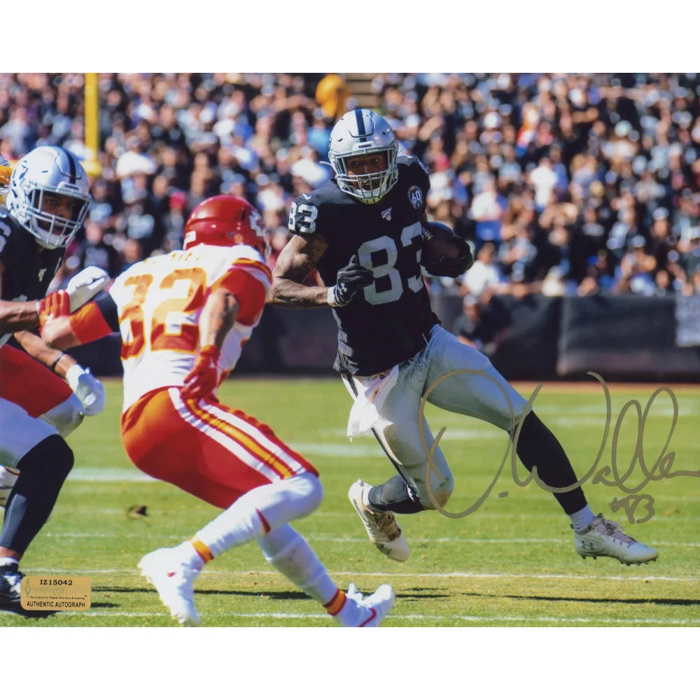 Darren Waller Autographed Las Vegas Raiders 8x10 Photo with Inscriptagraphs COA - Signed NFL Memorabilia for Fans, Collectors & Man Cave Decor