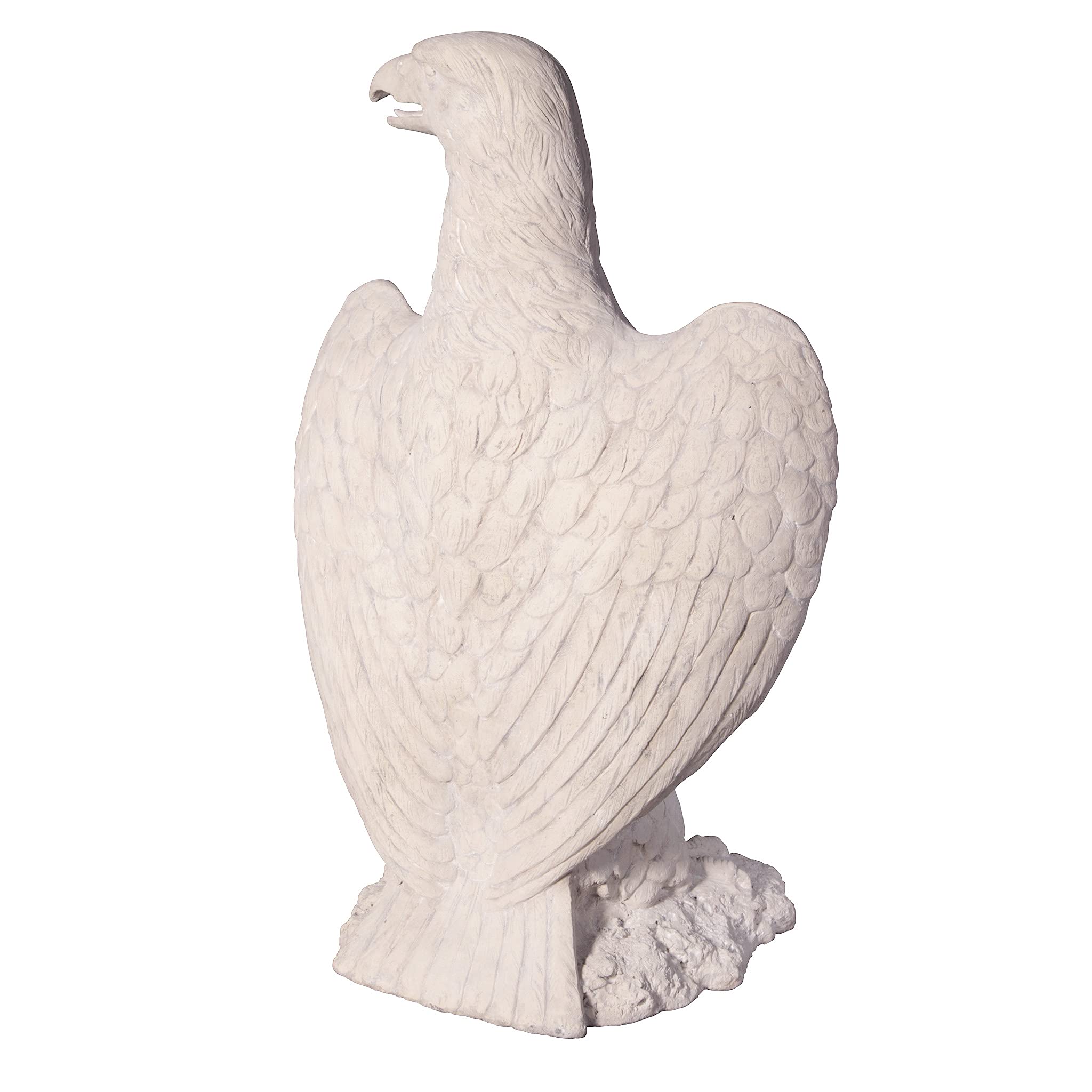 Design Toscano Large American Eagle Statue - Grand Scale Outdoor Garden Decor for Patio, Yard, and Home Decoration