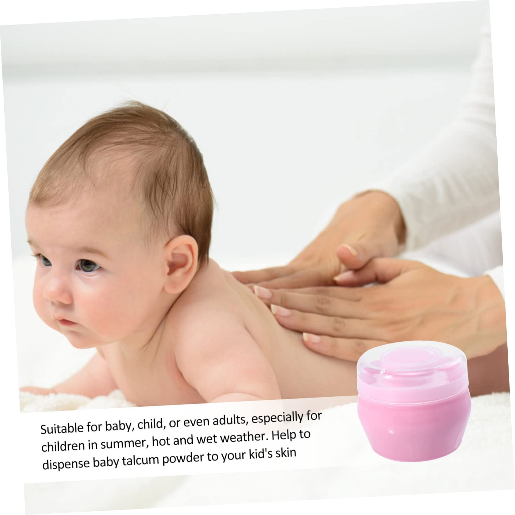 2 Pack Baby Powder Dispenser - Empty Talcum Powder Container for Infants & Toddlers, PP Plastic Powder Sponge Case - Perfect for Diaper Changes, Baby Care & Travel