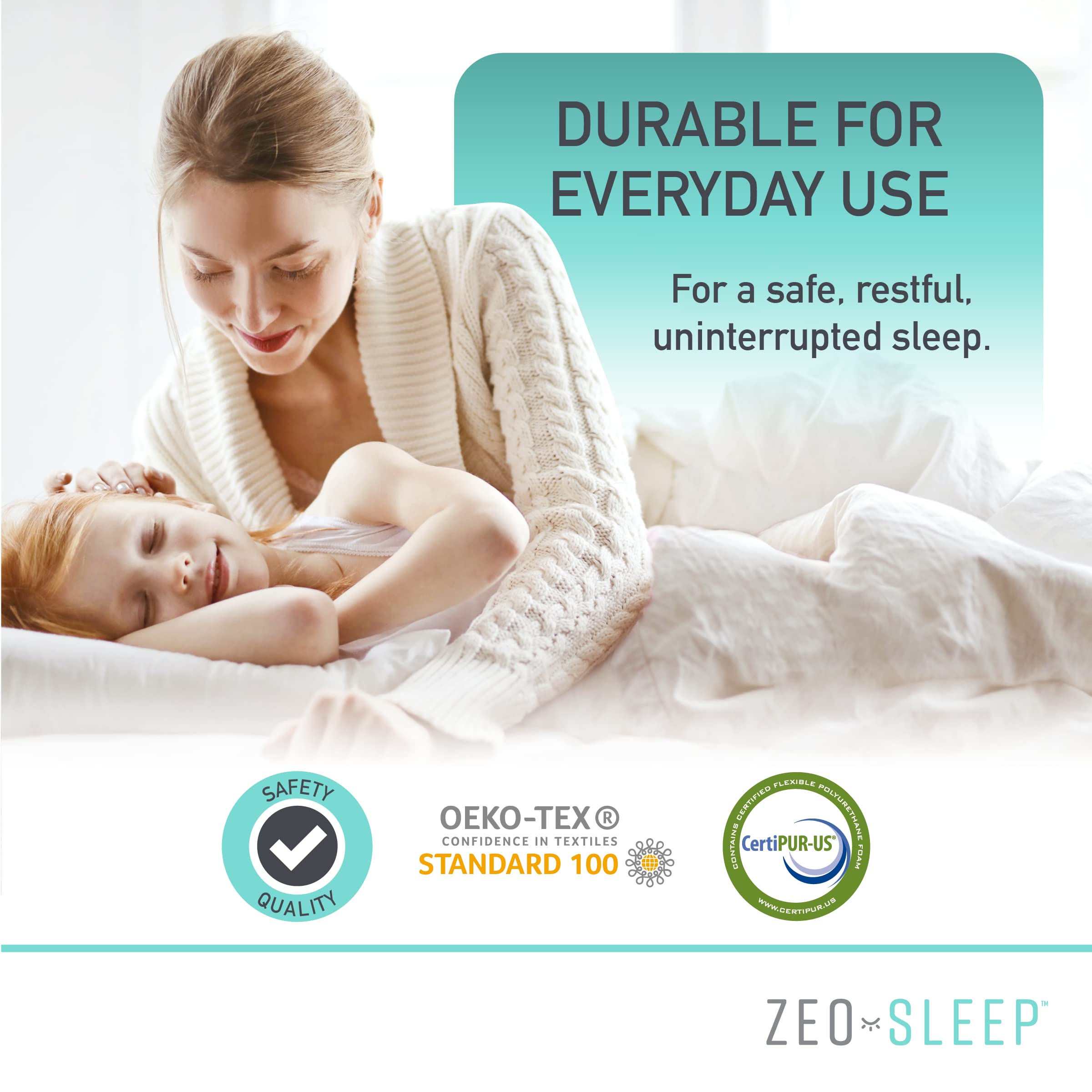 1.5 Inch Firm to Extra Firm Memory Foam Mattress Topper with Removable Cover - Full Size Bed Topper for Overweight Sleepers & Back Pain Relief - Enhanced Support & Pressure Relief for Side, Back & Stomach Sleepers - Perfect for Guest Beds, Dorm Rooms & Home Use