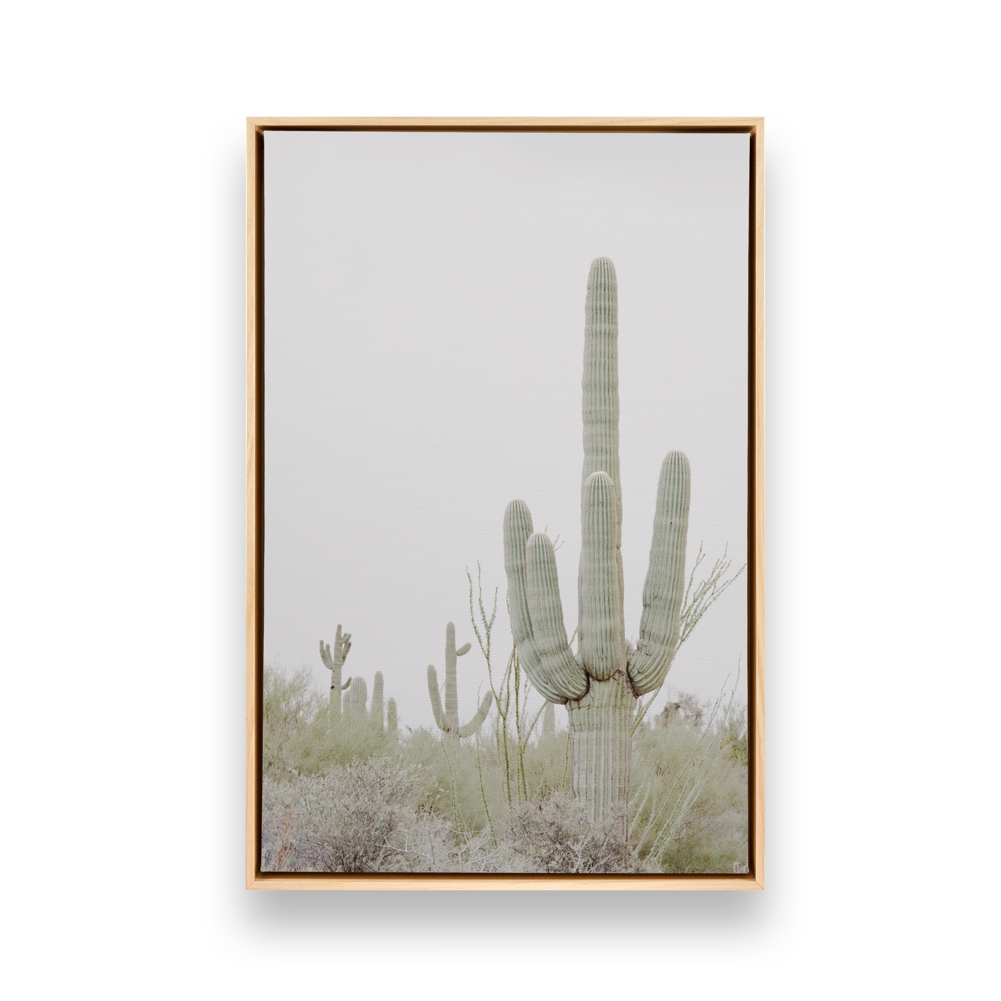 Desert Cactus Wall Art - Hand Painted Canvas Print for Home & Office Decor - Perfect for Living Room, Bedroom, or Southwestern Style Interior Design