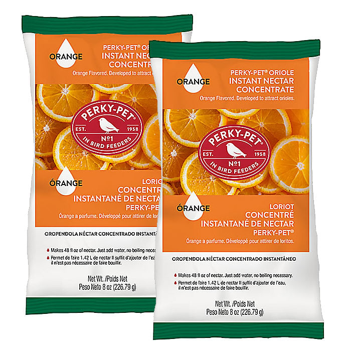 Premium Orange Oriole Nectar - 2 Pack | Hummingbird & Oriole Feeder Food | Attract Beautiful Birds to Your Garden