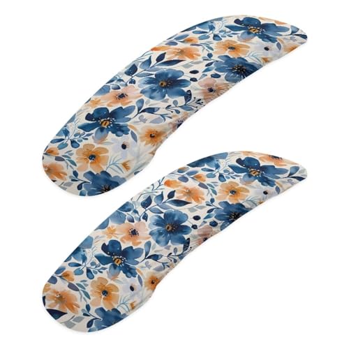 Watercolor Blue Yellow Floral