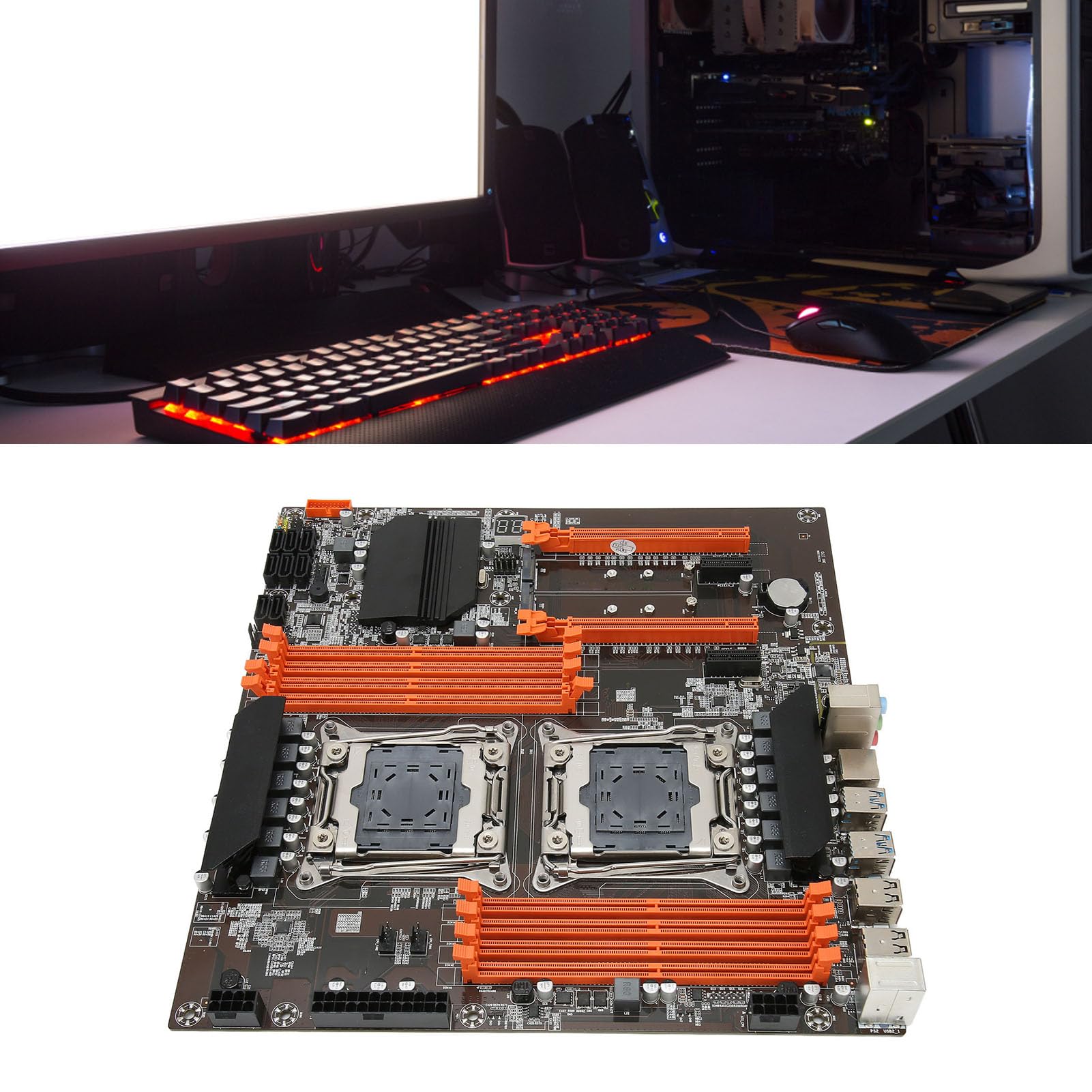 X99 LGA 2011-3 ATX Desktop Motherboard - Supports 4th Gen Intel CPUs, DDR4 RAM (8 Slots), 6x SATA 3.0 & 2x NVMe M.2 for Gaming PC, Workstation & Server Builds - Ideal for High-Performance Computing, Video Editing & 3D Rendering