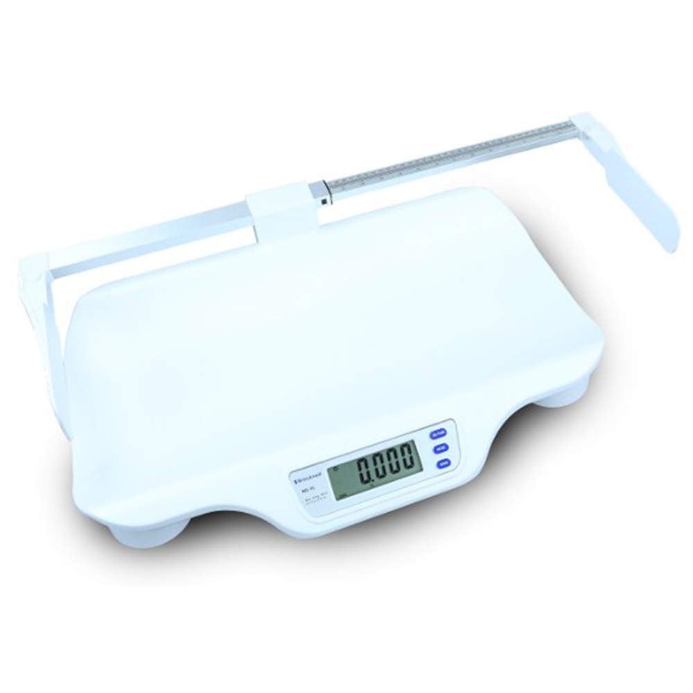 Brecknell Portable Digital Baby Scale for Infants, Pets & Toddlers - 44 LB Capacity with Height Measurement - Perfect for Home, Clinic & Veterinary Use