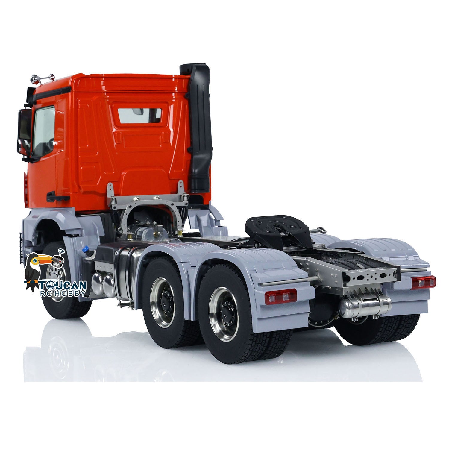 1/14 Scale 6x6 Metal Chassis RC Tractor Truck RTR Electric Car - 3 Speed Gearbox, Pre-Assembled & Painted Model for Off-Road Simulation & Hobby Racing (Ideal for RC Enthusiasts & Collectors)